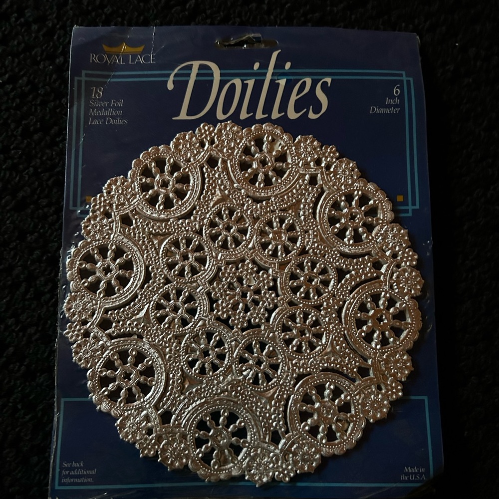 Silver Foil Lace Doilies